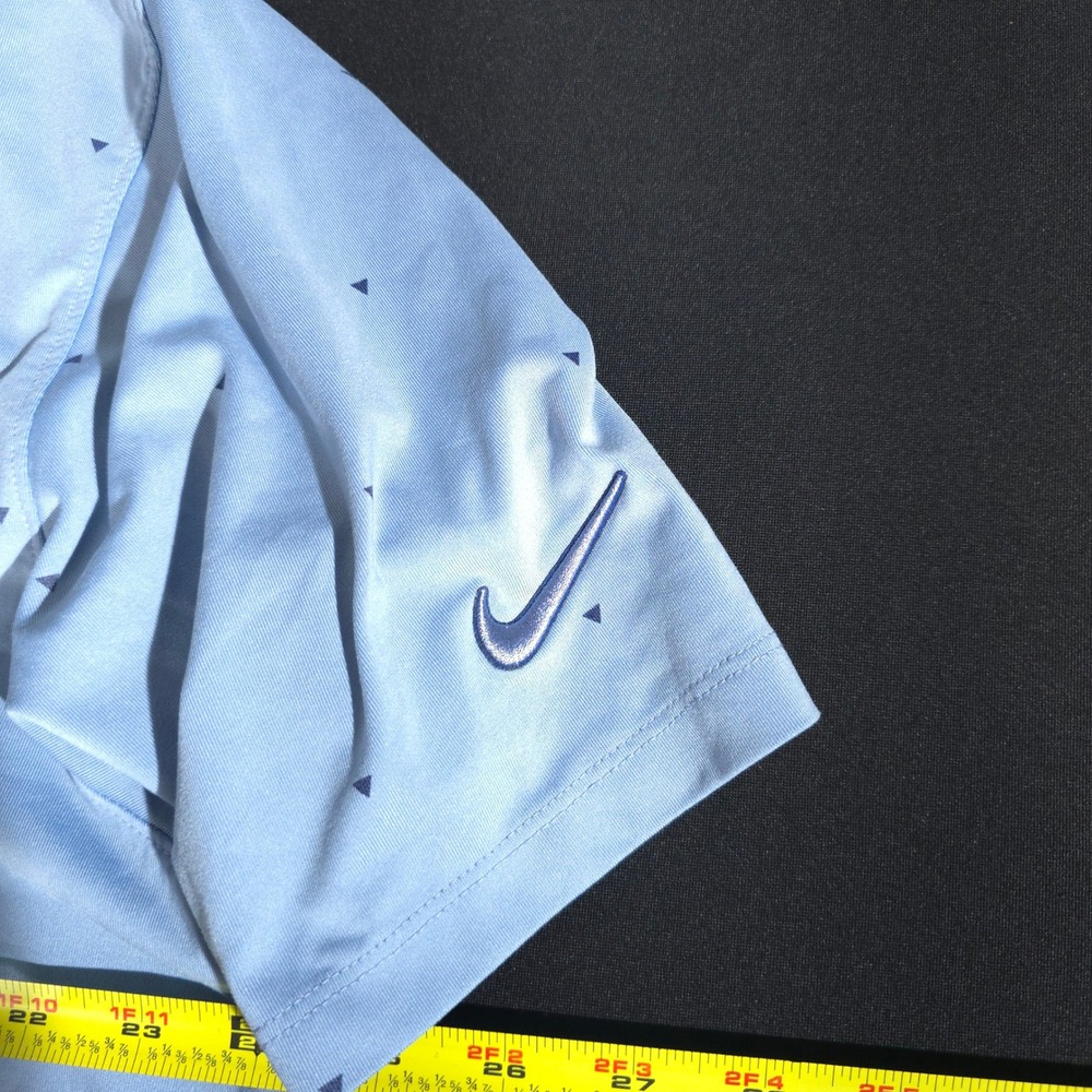 Nike Golf Polo Mens XL Blue Dri-FIT Triangle Print BQ6856-460 Short Sleeve Shirt - Picture 5 of 10